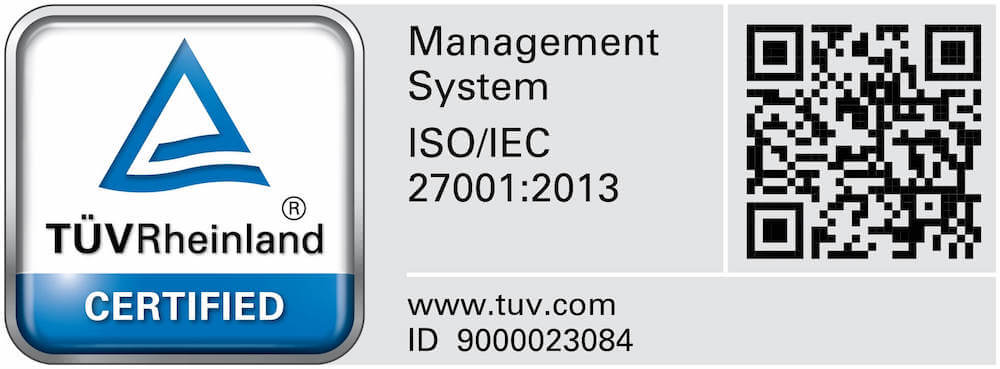 ISO 27001 certified