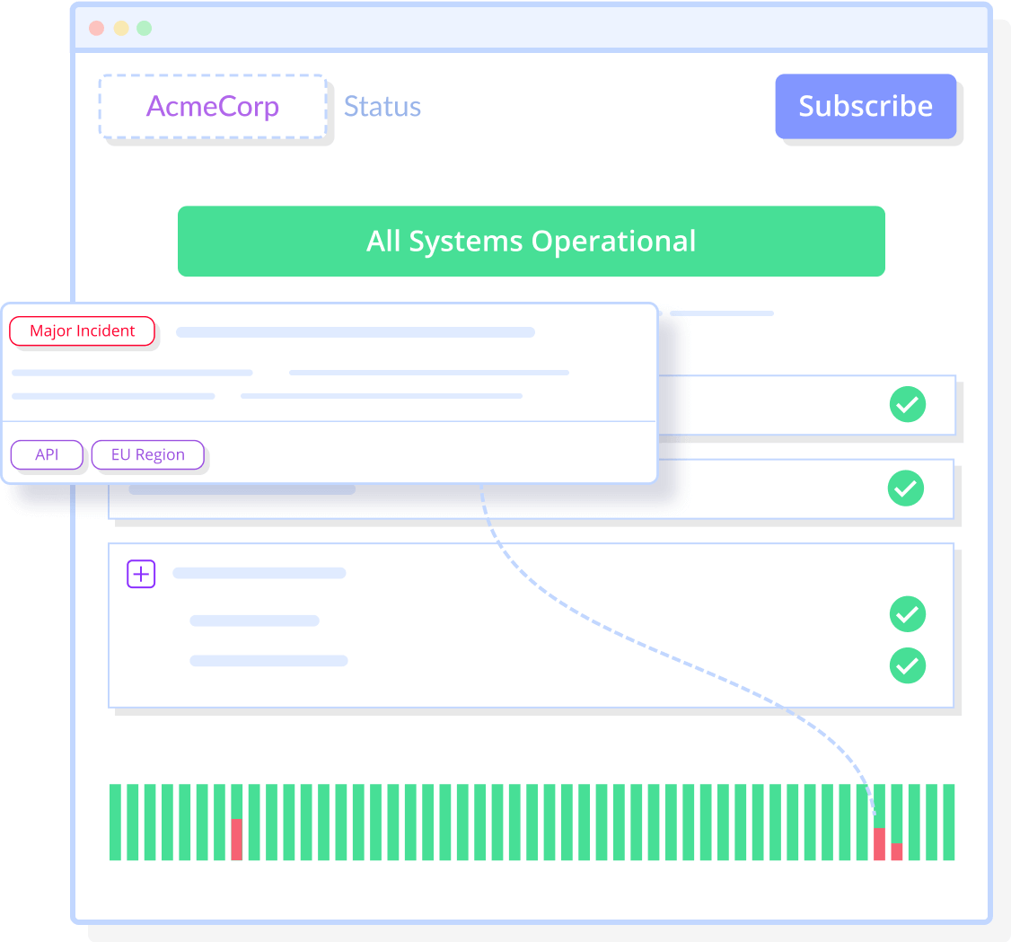 Public & private status page illustration