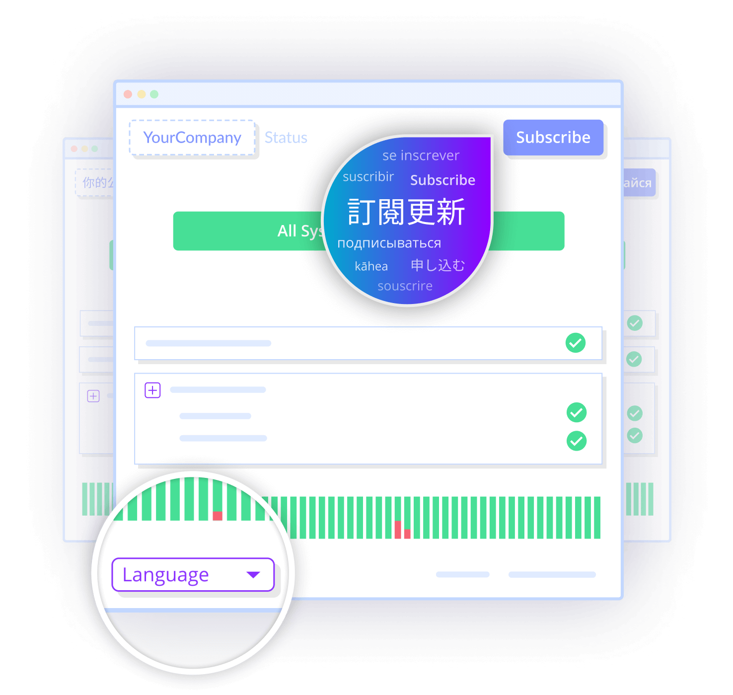 Multi-language status page